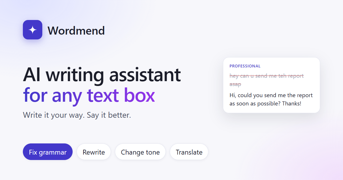 I built grammarly alternative as it was expensive for me to pay 30dollars per month